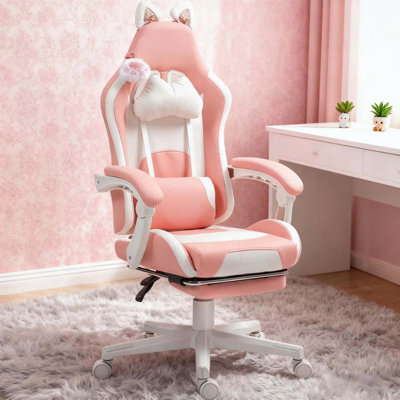 Fauteuil de jeu Cat Ear avec repose-pieds et support lombaire