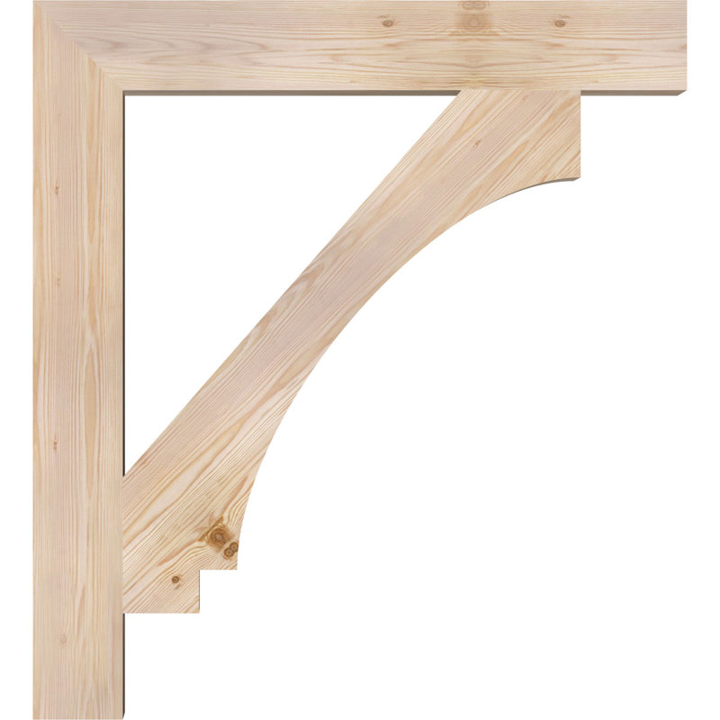 H 5,5 po x l 40 po x Support en bois / corbeau, Sapin de Douglas, H 44 po x l 5,5 po x P 40 po