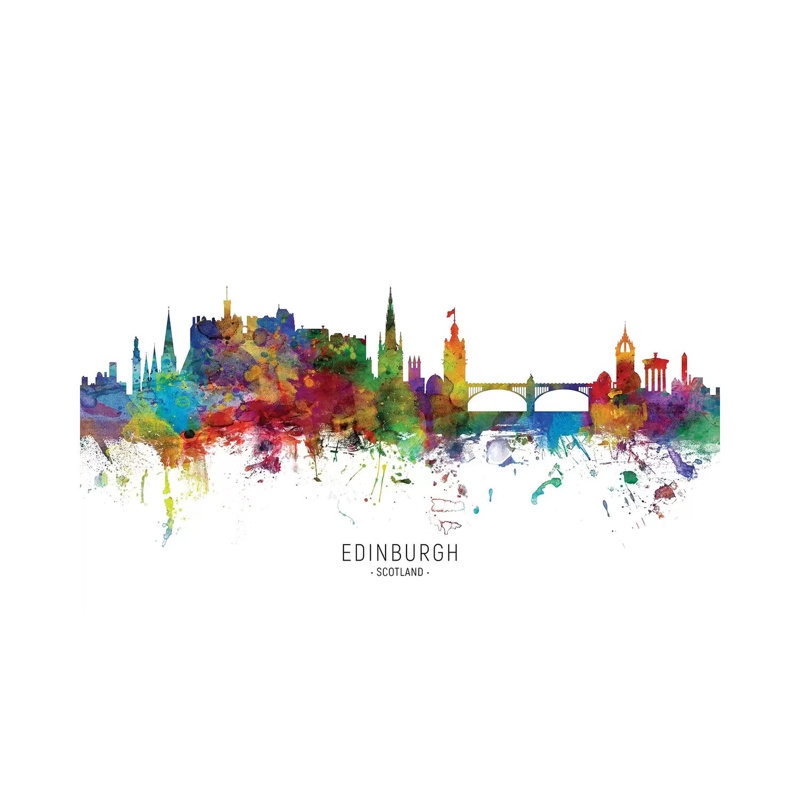 Edinburgh Scotland Skyline by Michael Tompsett - Wrapped Canvas Print, 101.6 cm H x 66.04 cm W x 1.91 cm D