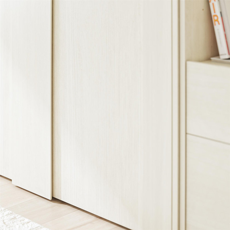 Lit escamotable Greenwich avec 2 armoires de rangement latérales pour garde-robe, null