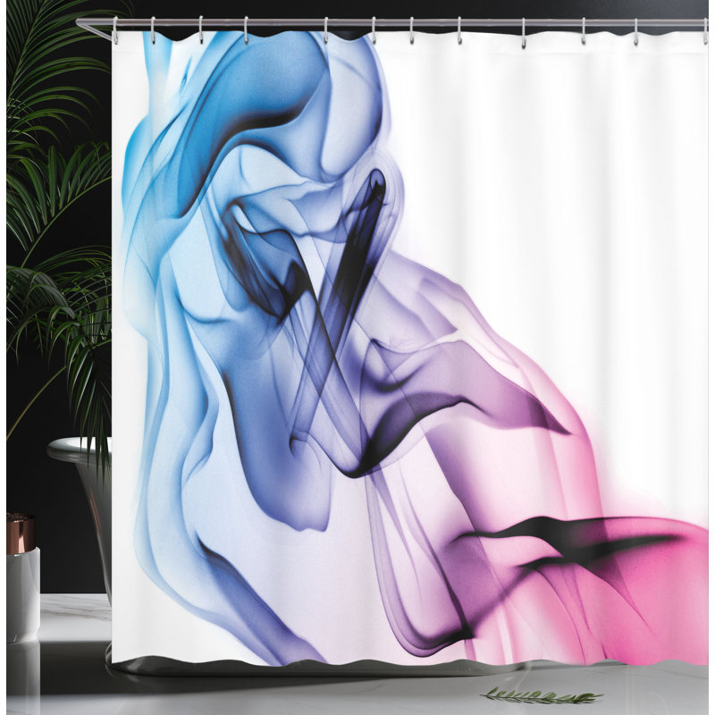 Ensemble de rideau de douche + crochets, H 70 po x l 69 po