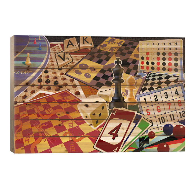 " Board Games " by Unknown Artist, 40" W x 26" H