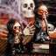 Figurines de squelette sympas, figurine de collection de petite statue d'Halloween en squelette, décor de bureau de bureau de maison mignon