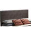 Lit simple en similicuir - G1800 en hauteur de 44 po, rembourrage en mousse cappuccino, largeur 80,27 po