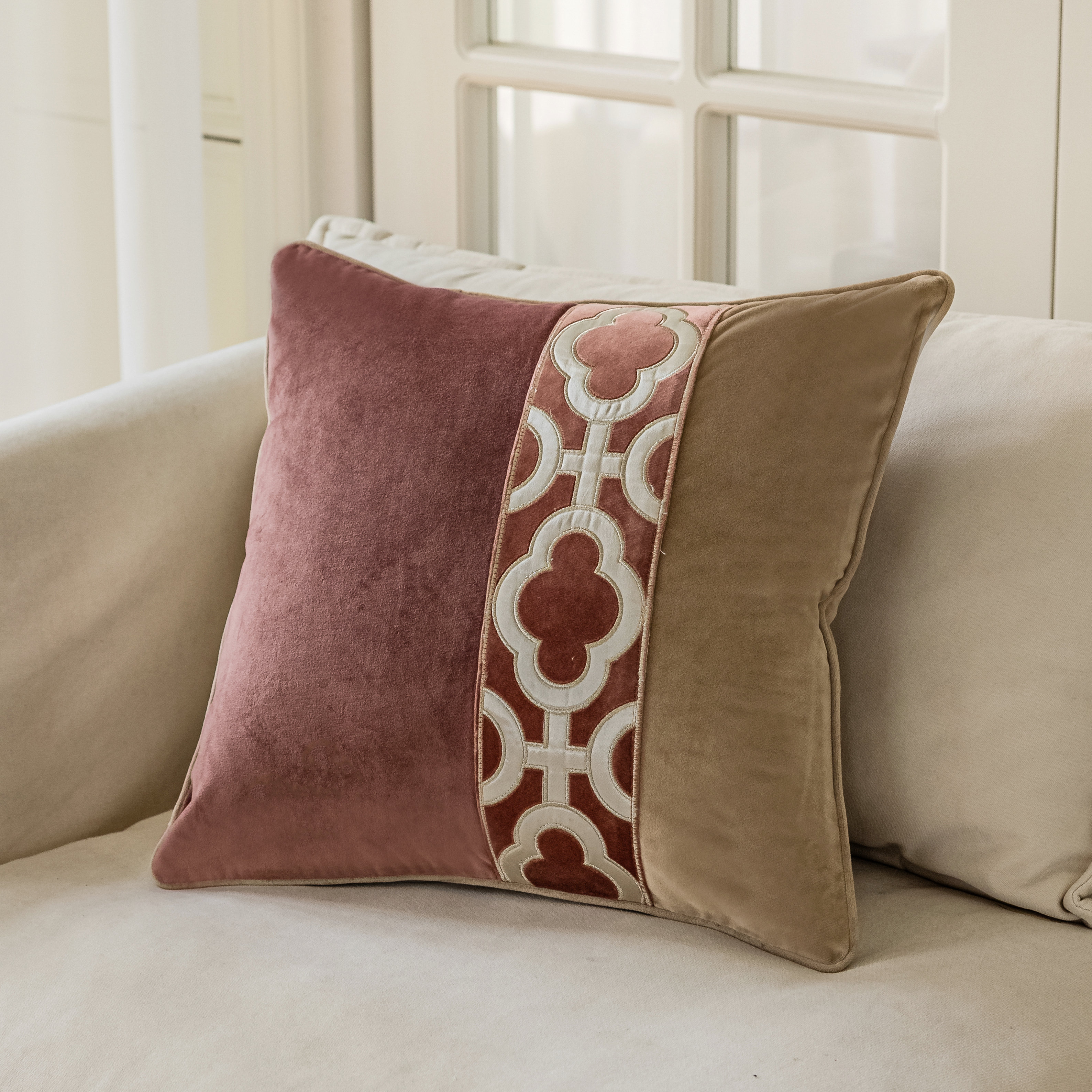 Visionary Home Liliana Geometric Velvet Throw Pillow Wayfair