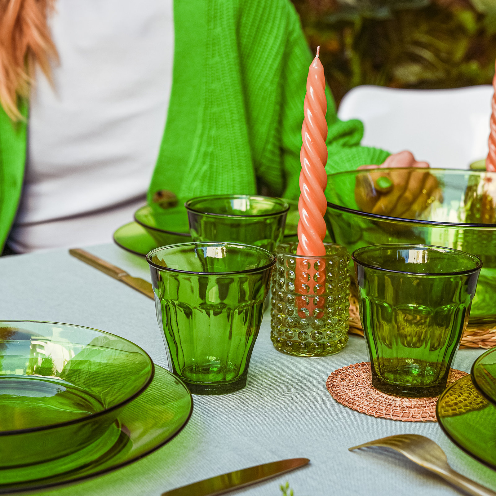 Picardie Tumbler, 10.38 oz., Green
