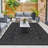 Modern Black and Gray Outdoor Plastic Garden Decor Reversible Area Rugs with Washable 9x12-553901564-553901565