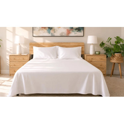 SYNERGIZED COTTON SHEET SET, 4-PIECE, PLANT - BASED FIBERS, 300TC