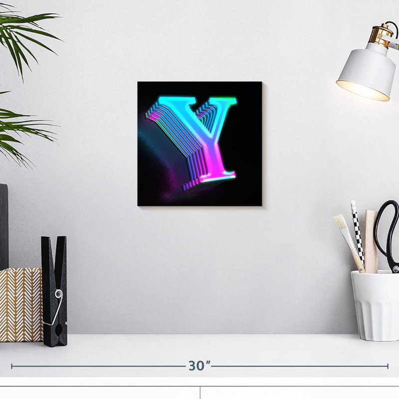 Lettre néon Keir Futuriste Y, H 10 po x l 10 po