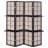 Tan And Cappuccino 4-Panel Folding Screen