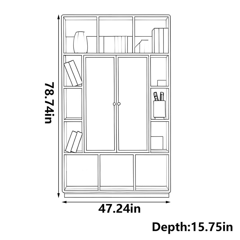 Bibliothèque de rangement à grande capacité
