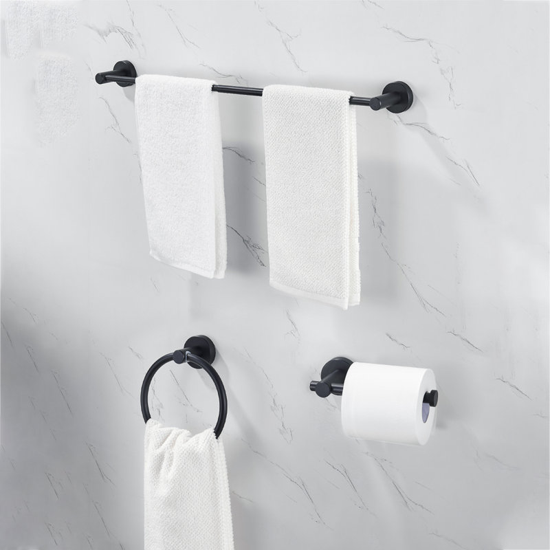 3 - Piece Bathroom Hardware Set, Black