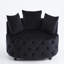 Fauteuil en velours noir pour salon - 40,6 po Largeur, rembourrage en mousse de la chaise-646754761-646754758