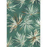 Aucuba Floral Metallic Wallpaper Roll