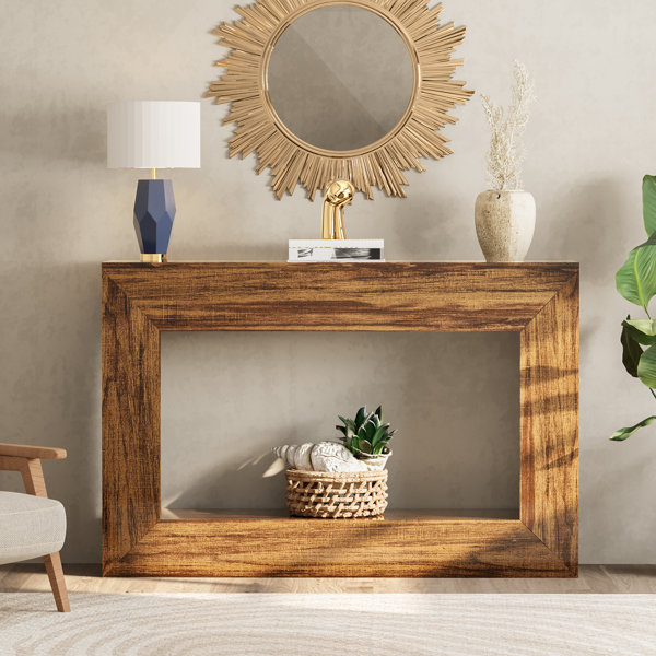 Millwood Pines 47.24''Wooden Rectangular Entryway Table,Farmhouse ...