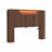 Queen Size RGB LED Storage Headboard with Charging Station, App & Remote Control, Wood Frame, Headboard Only-133222792
