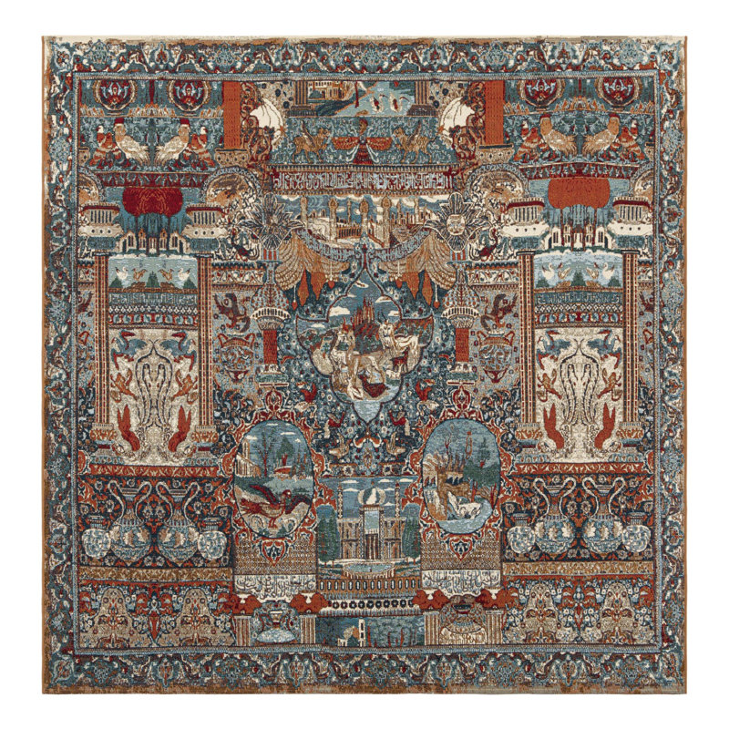 Tapis d'extérieur traditionnel, Carré 7 pi 10 po