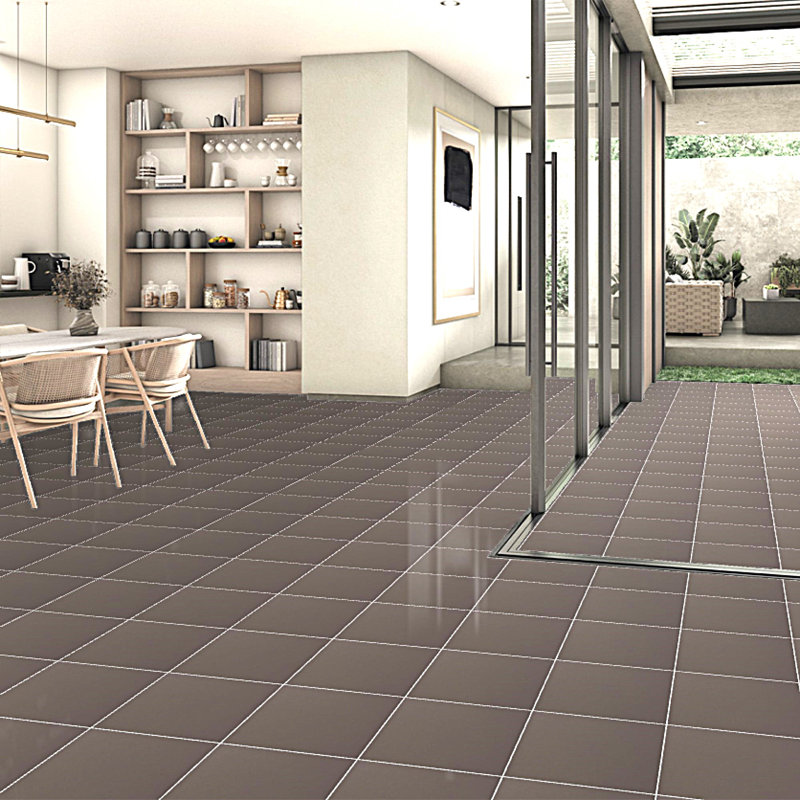 True Story Polished 12'' W x 12'' L Porcelain Throughbody Singular Tile, Taupe