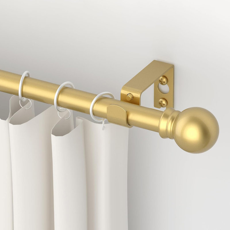Tringle à rideaux robuste en métal réglable 28-78 "5/8" avec supports