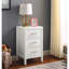 Lit mezzanine simple transitionnel avec huit tiroirs, trois grandes tablettes attachées et structure en bois, blanc