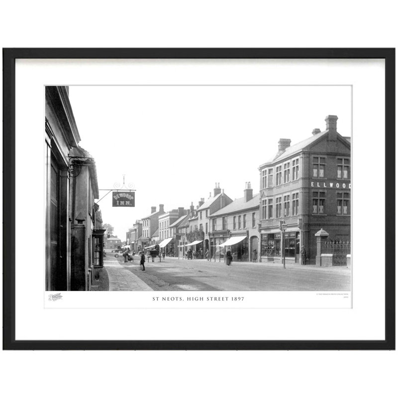 St Neots, High Street 1897 by Francis Frith - Single Picture Frame Print, 28cm H x 36cm W x 2.3cm D