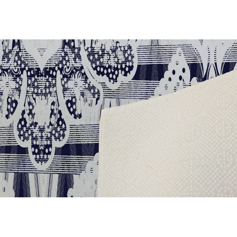 Luxurious Woven Carpet 5.2 x 7.5 ft, 100% Polyester, 0.4 in Pile Height | Antibacterial, Non-Slip PVC Dot Underside, Machine Washable | Elegant 3D Digital Print Design, Perfect for Living Room & Bedroom Décor