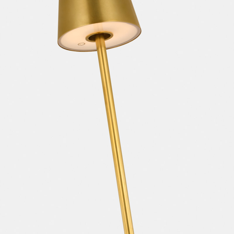 Nevis Medium Rechargeable Floor Lamp, Antique Brass