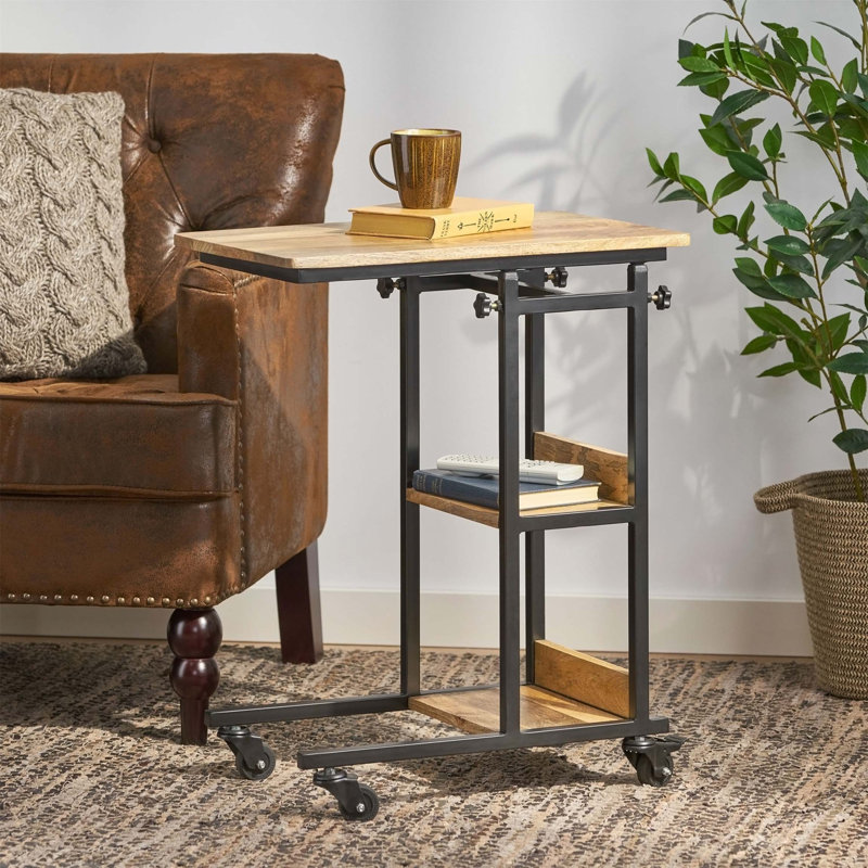 Solid Wood Top End Table