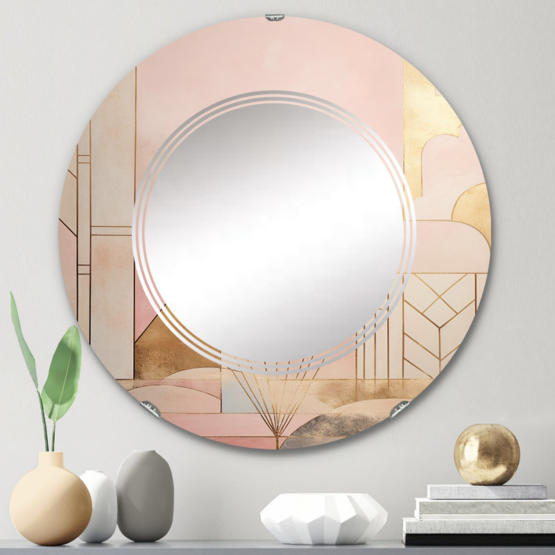 Maxamillion - Miroir mural moderne rond, 24 po x 24 po