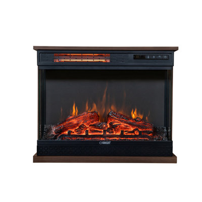 Equator 26" Freestanding Portable Fireplace Only Heat or 7 Color LED Remote 110V