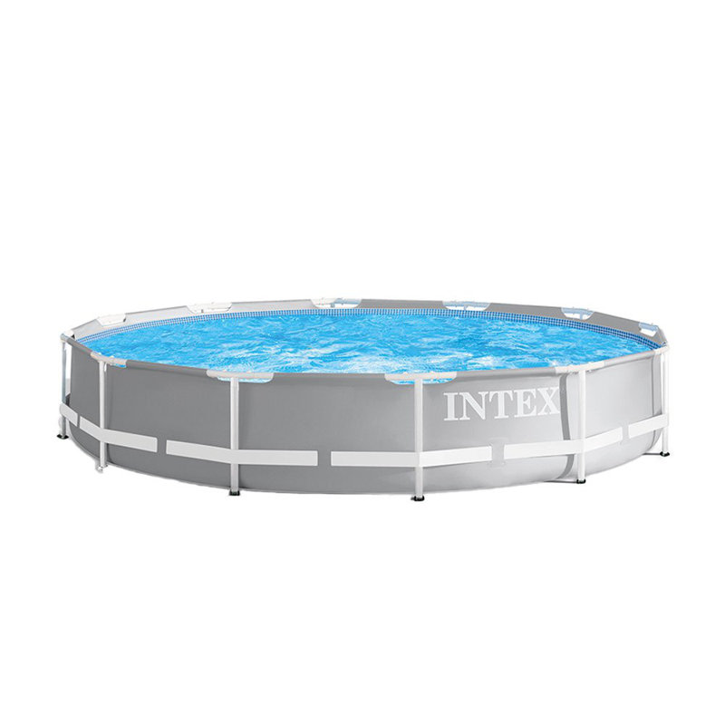 Steel Round Frame Set Pool 30'' H x 144'' W x 144'' L , with Pump Included