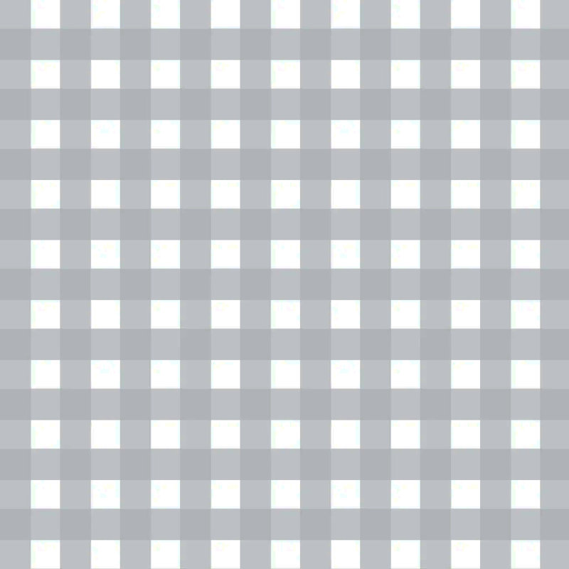 Gingham Pattern Tailored Bed Skirt 15" Drop Length, Light Gray, Full