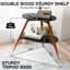 Walnut & Black Vesa TV Stand