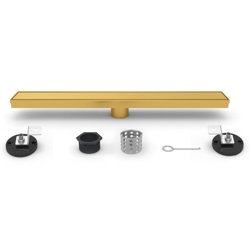 Kingston  Watercourse 28-Inch  Linear Shower Drain, Brushed Brass