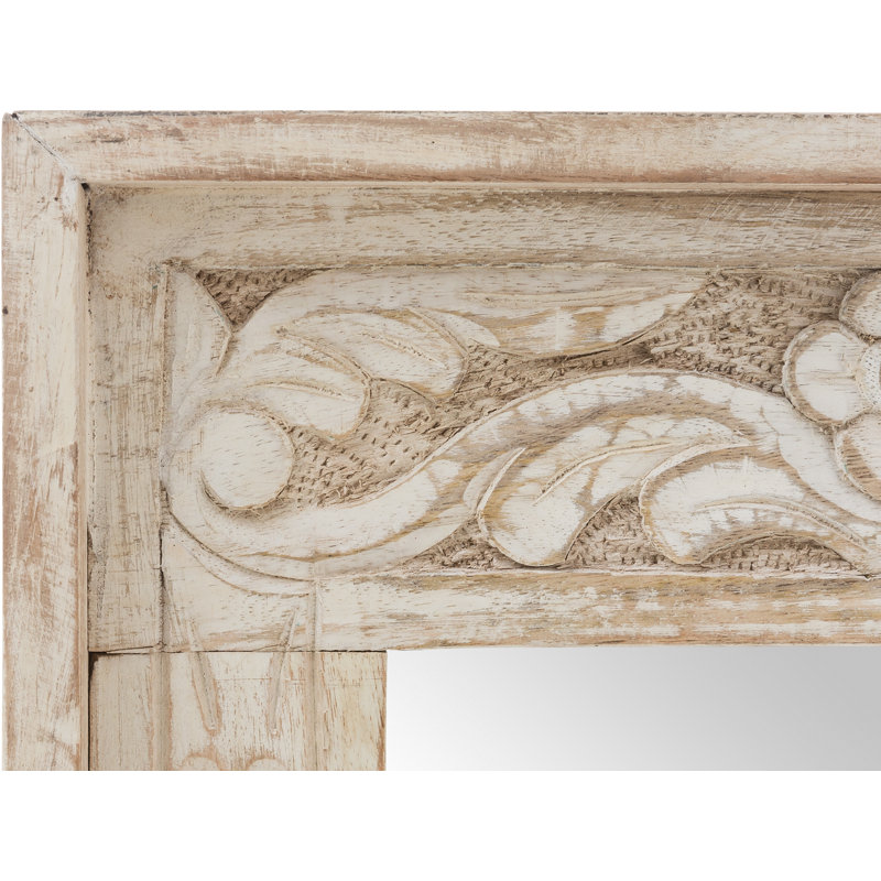 Acelynn Wood Flat Wall Mirror