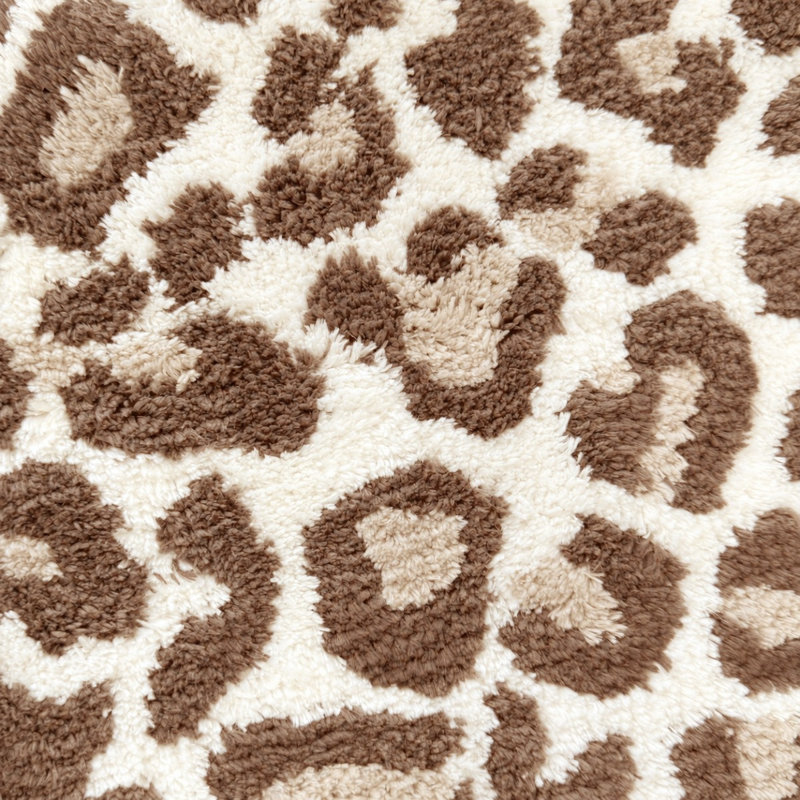 Ose Leopard Print Bath Mat, Brown