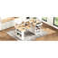 Îlot de cuisine extensible, armoire double face de 59,5 po de long, 2 tiroirs, prise de courant, compartiment de rangement latéral, blanc, extension 10,2 26 41,8 po, tablettes réglables, mécanisme de verrouillage en métal, mobile-133535594-133535592-133535595