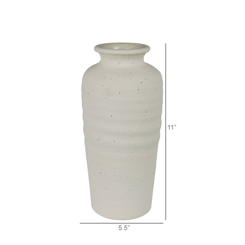 Stoneware Vase - Lrg, 11" H x 5.50" W x 5.50" D