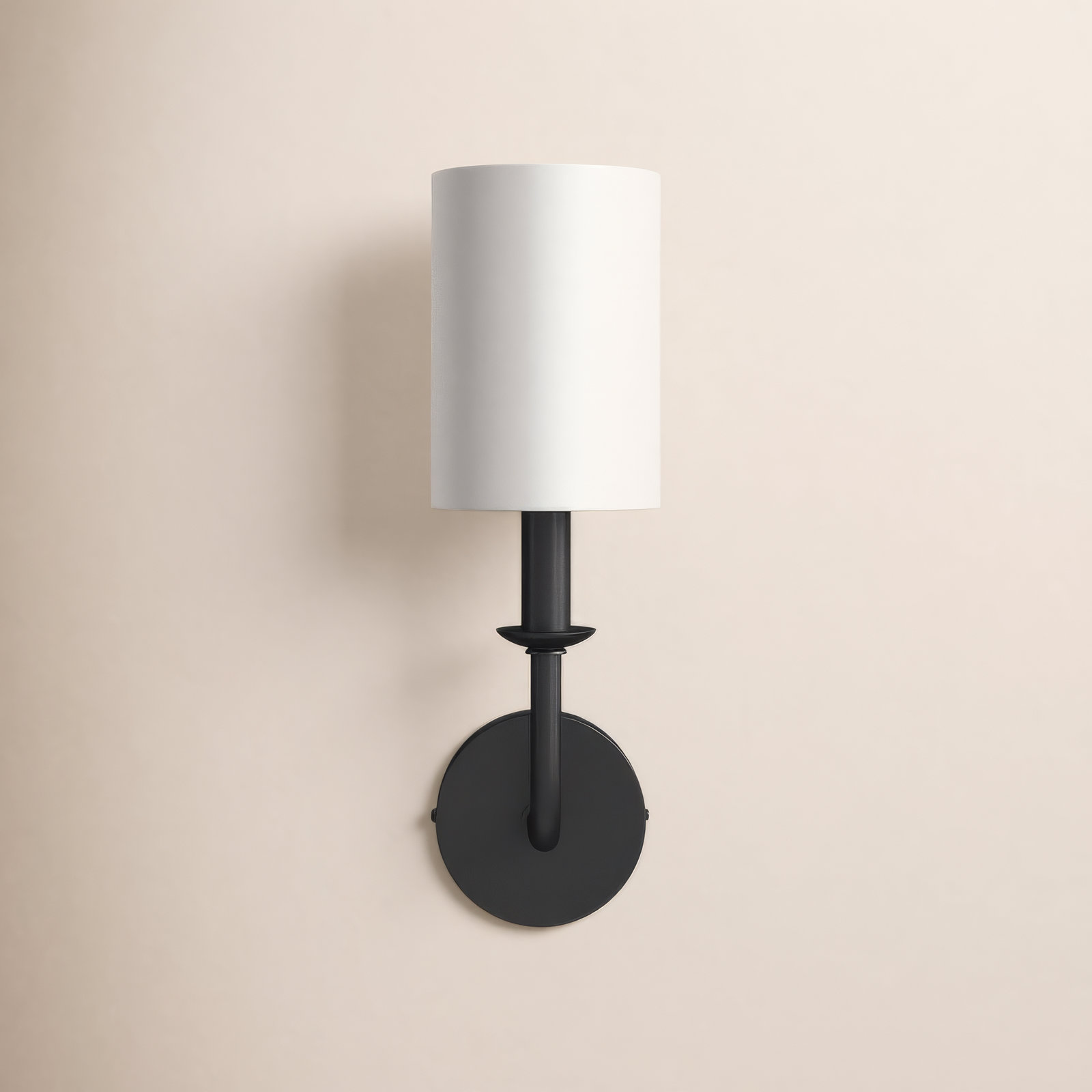 Akir Single Light Dimmable Armed Sconce, Matte Black
