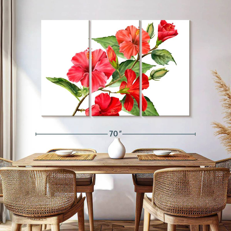 Branche de fleur d'hibiscus Harnek, H 42 po x l 65 po
