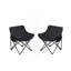 2 chaises de camping d'extérieur pliables / portatives, sac de transport, noir-686458746