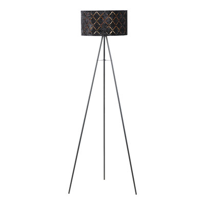 Surles 149cm Black Tripod Floor Lamp