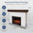 Jackson White Brick Mantel & 28" Firebox Cl-2301m-wb-28