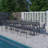 Amazonia Outdoor Patio Ammelie Aluminum Extendable Rectangular Dining Table-1405785098