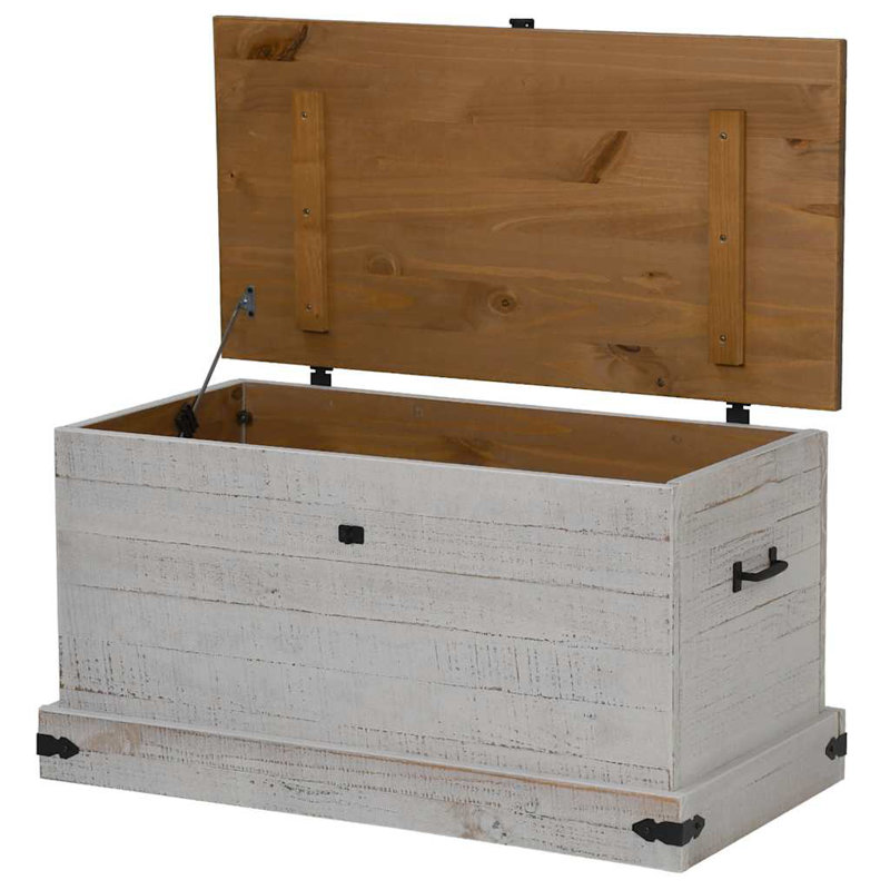 Camp Trunk / Footlocker, Natural/White