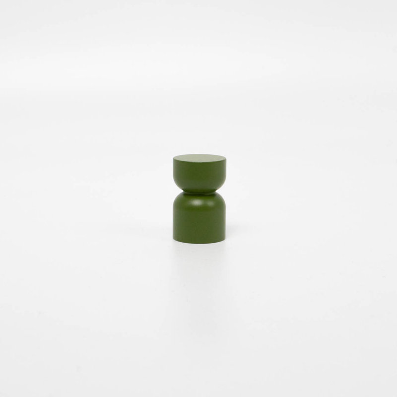 ROUS Harwdare Mid-Century Modern Hourglass Knob, Olive (Green)