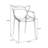 Black Solid back Plastic Chair(Set of 2)