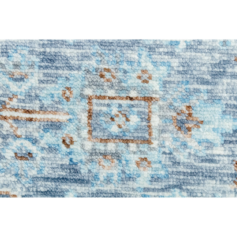 Wool Oriental Area Rug in Blue/Gray, Rectangle 8' x 10'