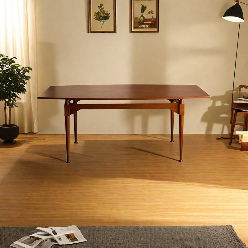 Marjani Teak Solid Wood Dining Table, 26.77" W x 70.87" L