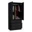 Armoire avec portes doubles, 3 tiroirs et tringle-1478046369